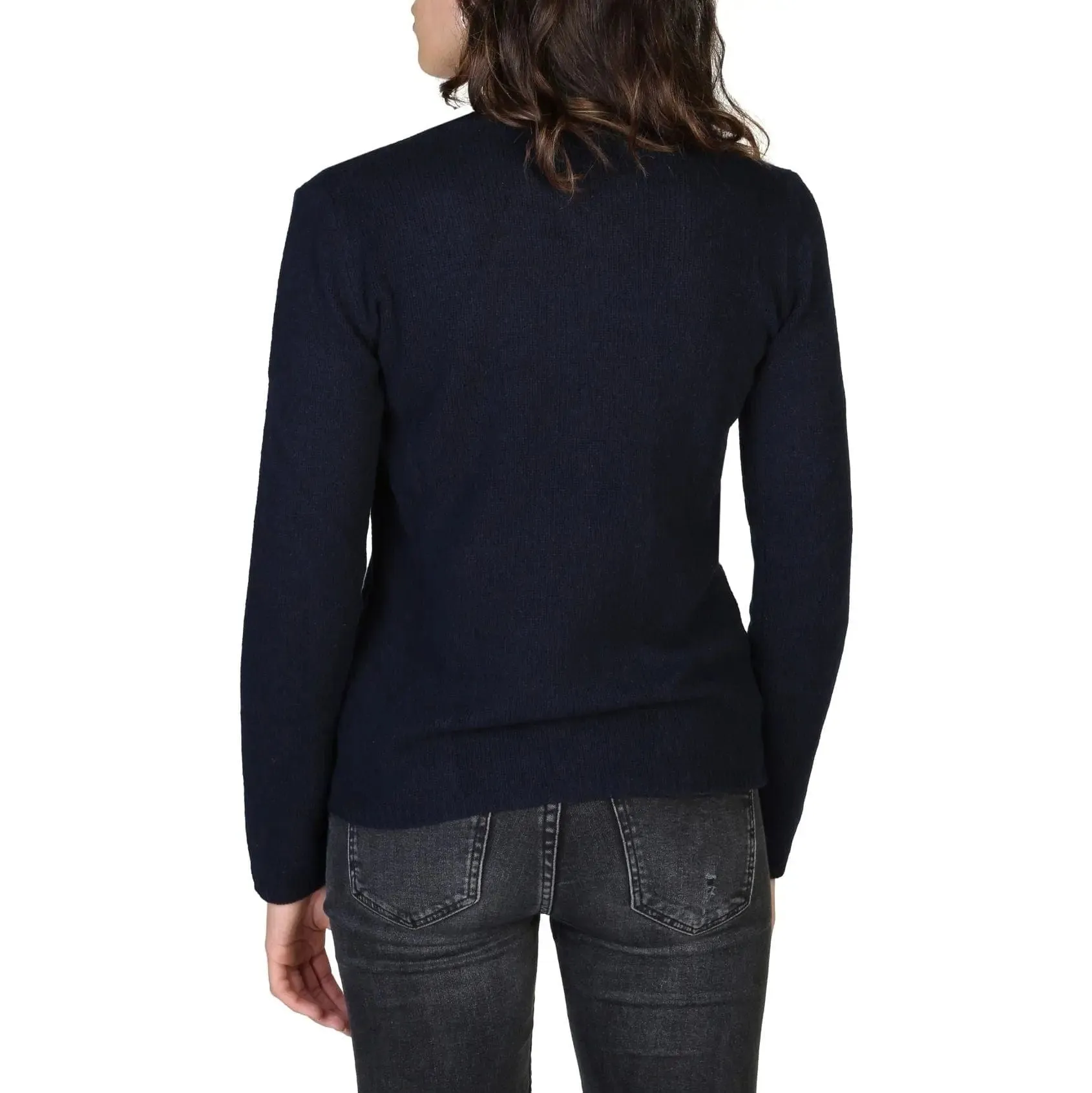 100% Cashmere Sweater- C-NECK-W - Blue