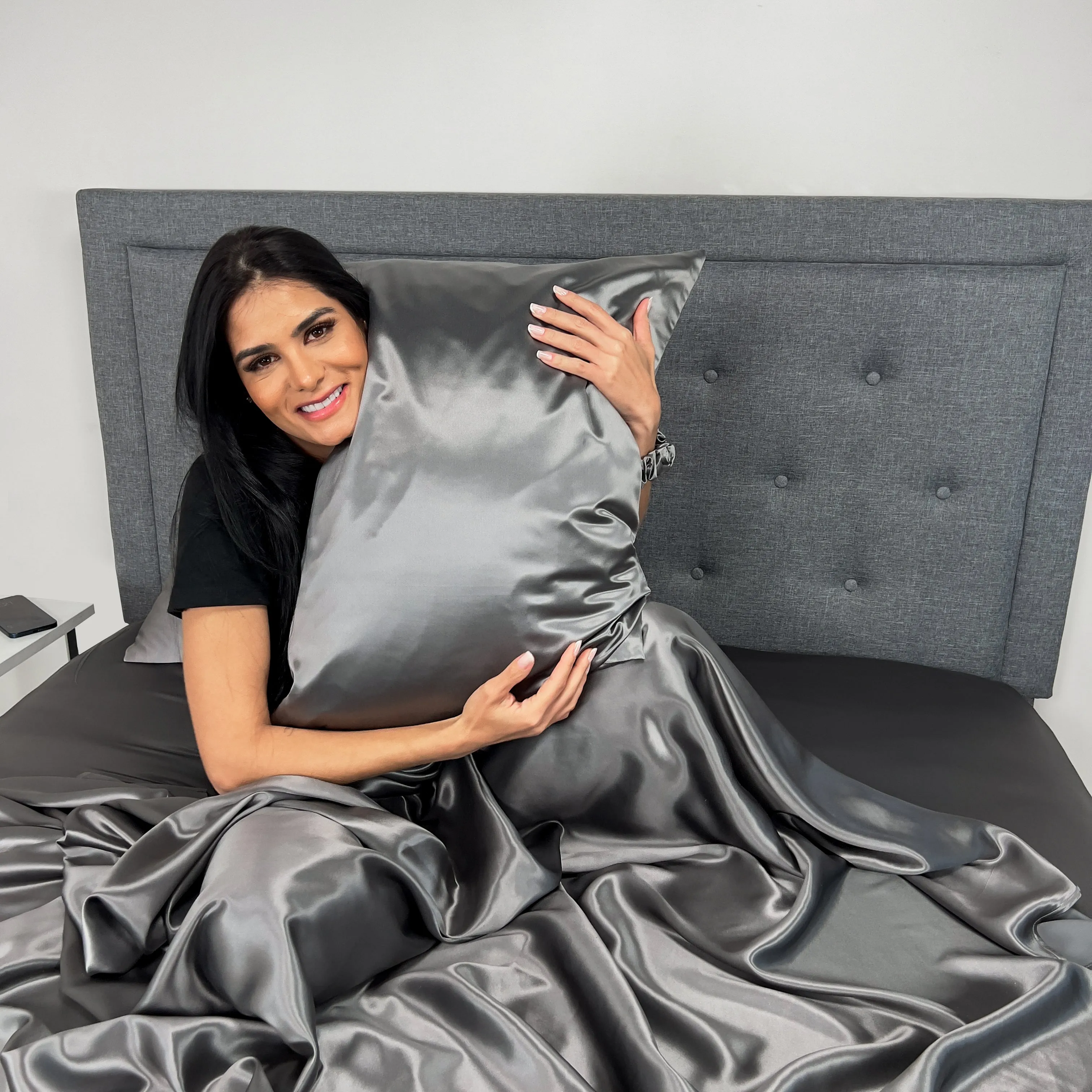 22 Momme Silk Pillowcase - Gunmetal