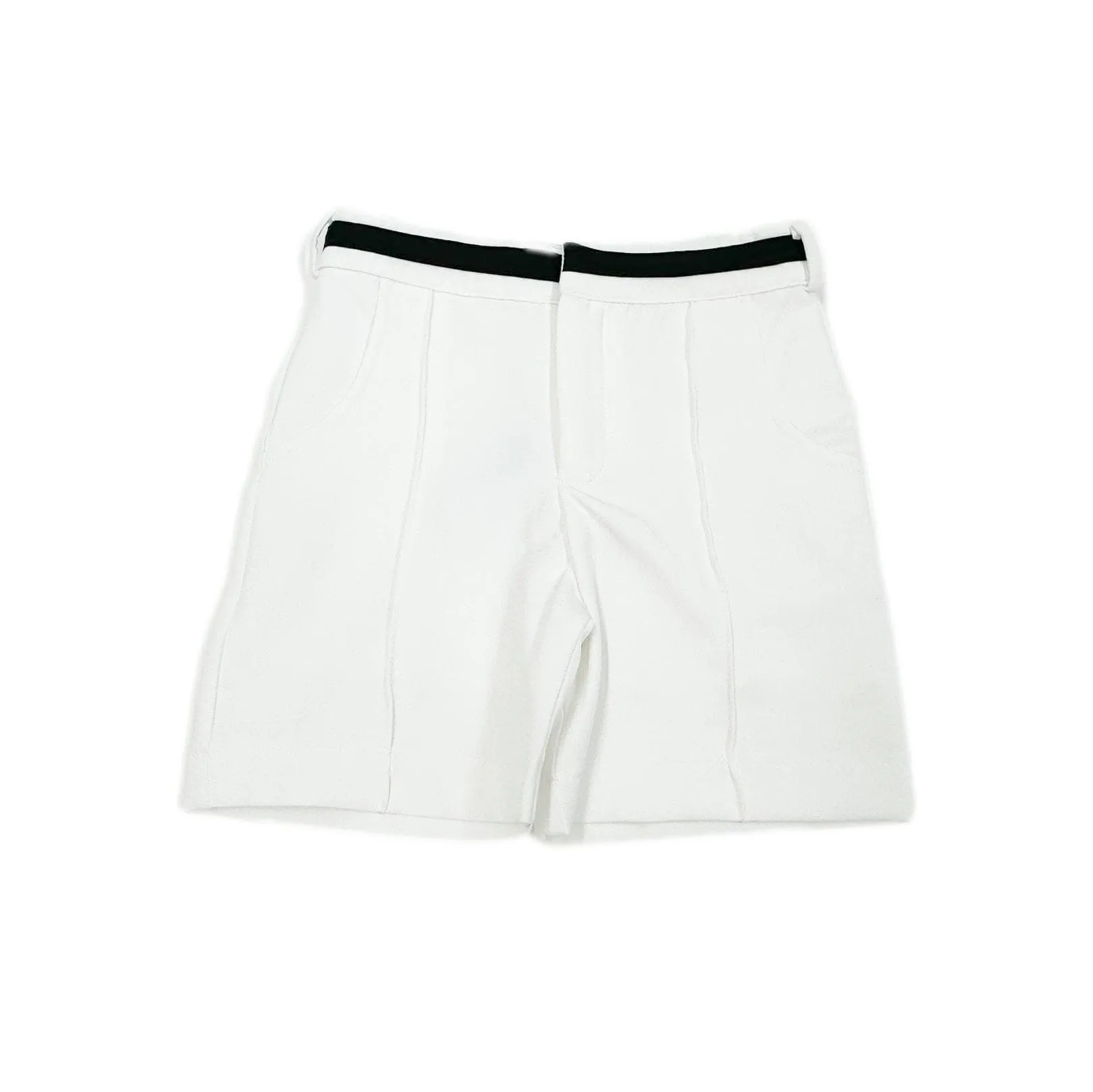 Alex White Shorts With Black Contrast Line