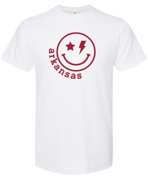 Arkansas Star/Bolt Smiley T-Shirt