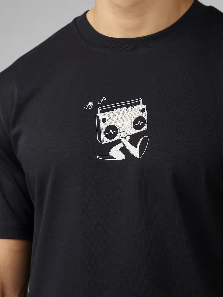 Ben Sherman - Boom Box Back Graphic Tee Black