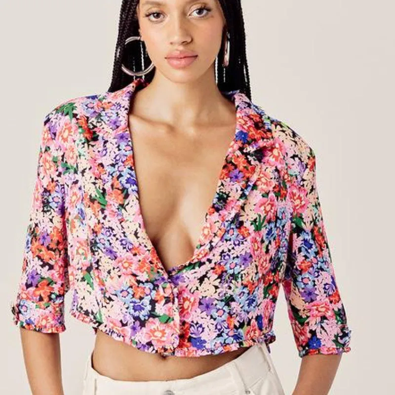 Bouquet Cropped Blazer