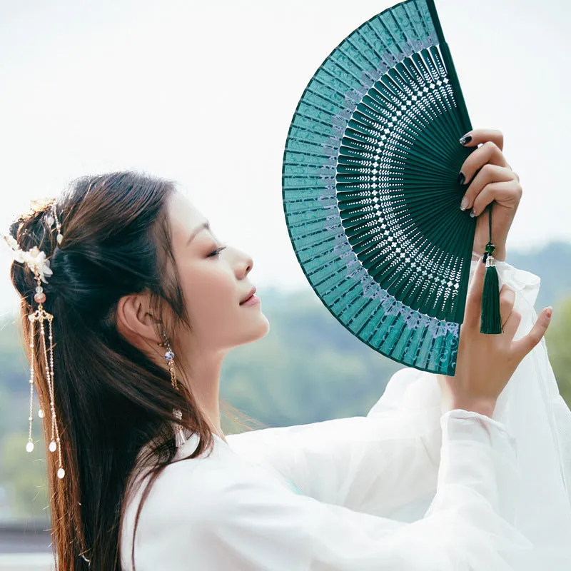 Chinese Style Lace Portable Silk Fan