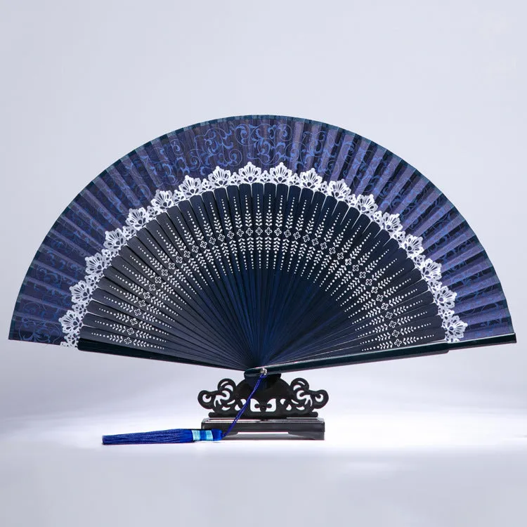 Chinese Style Lace Portable Silk Fan