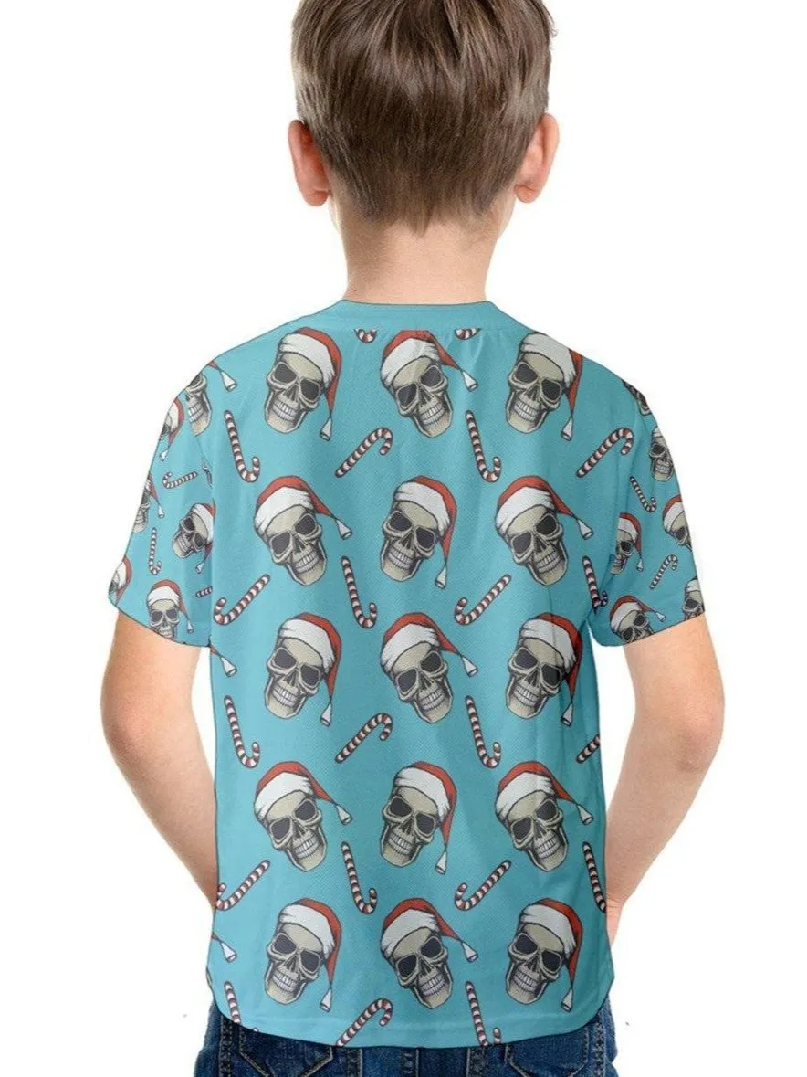 CHRISTMAS SKULLS Kids' Cotton Tee