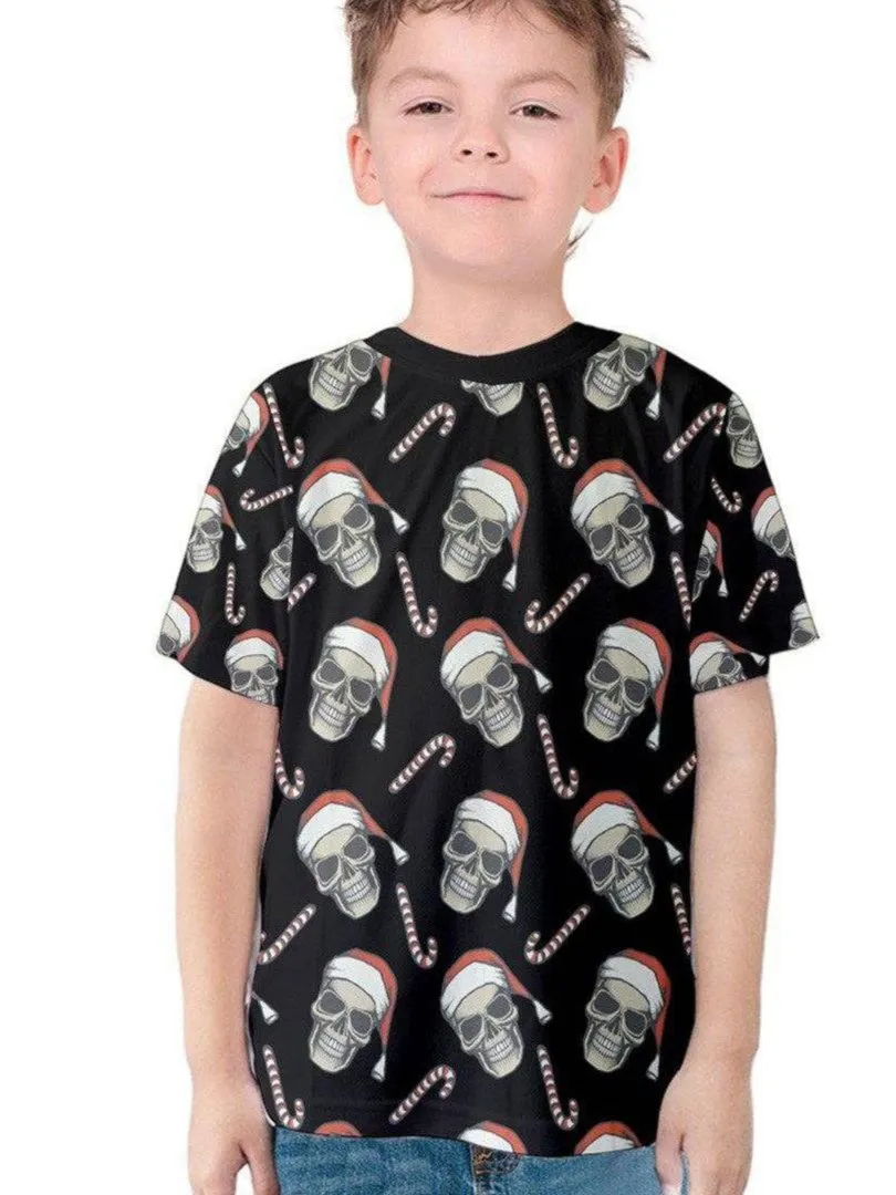 CHRISTMAS SKULLS Kids' Cotton Tee