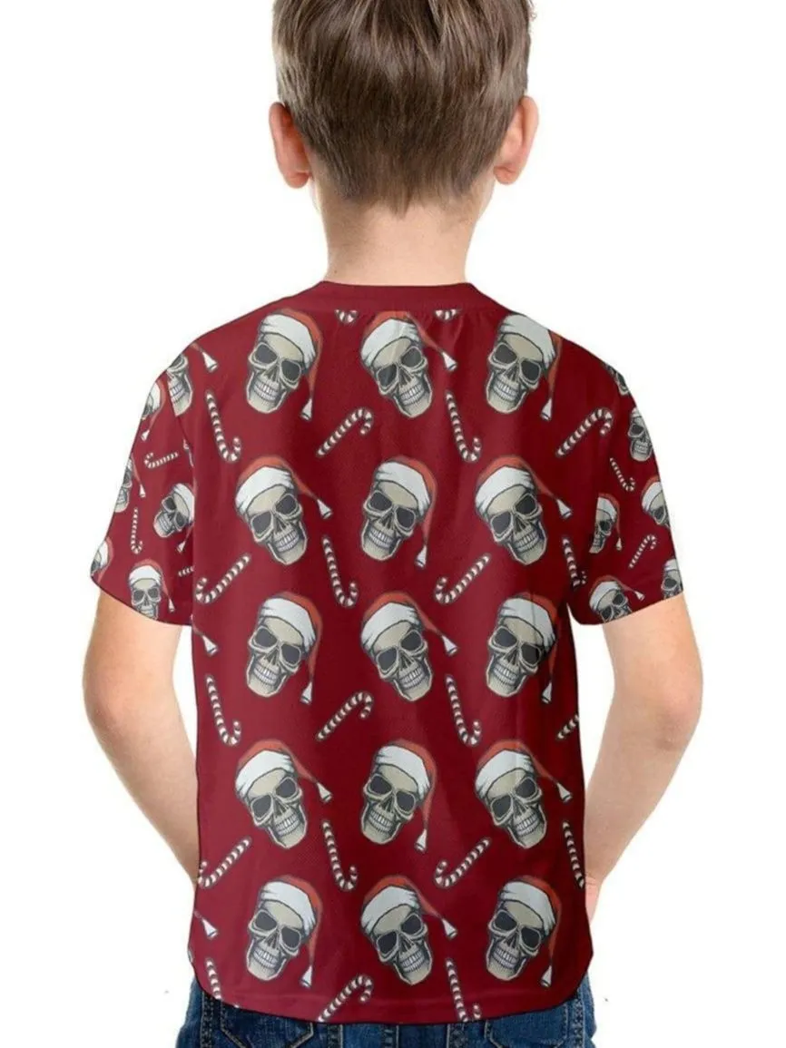 CHRISTMAS SKULLS Kids' Cotton Tee