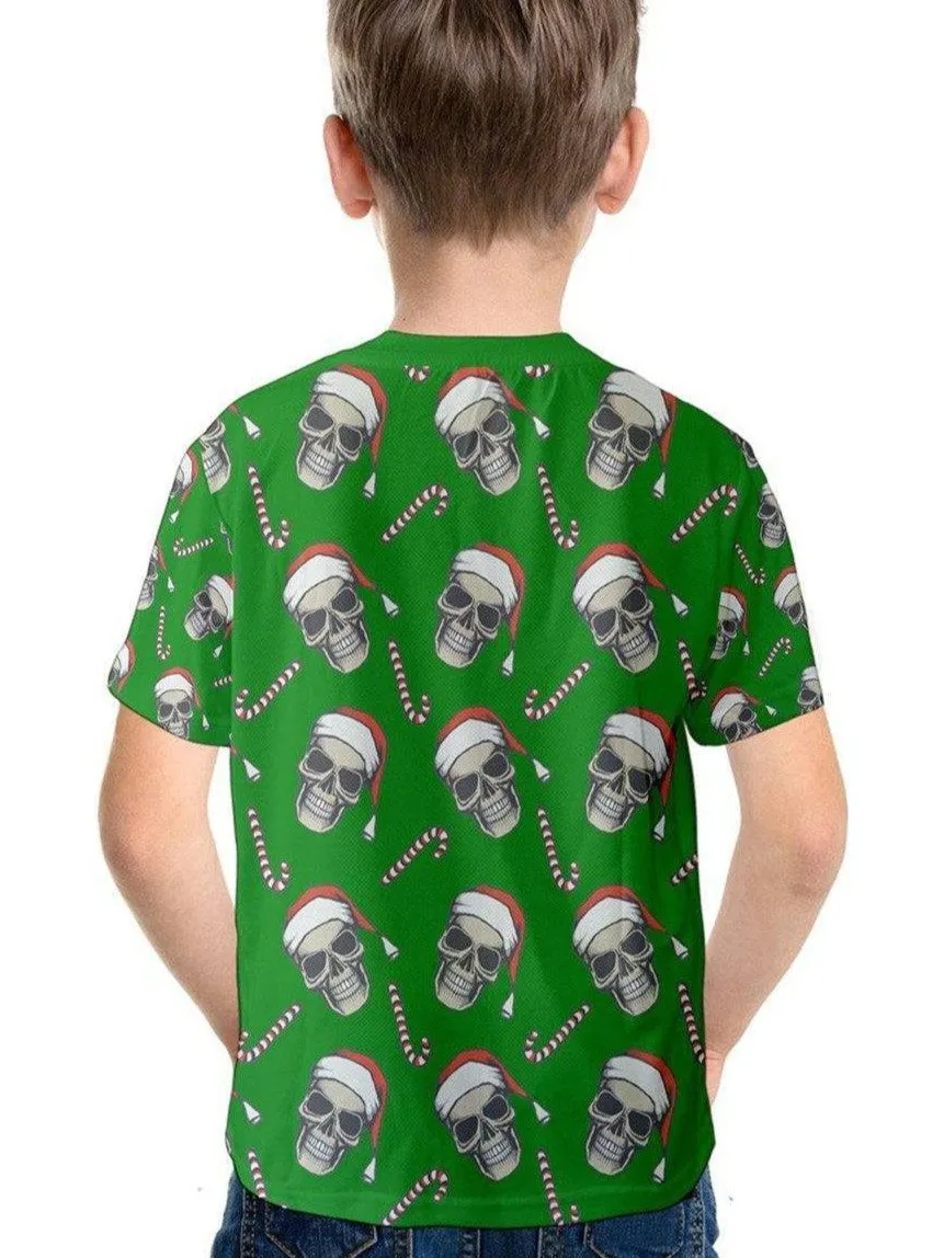 CHRISTMAS SKULLS Kids' Cotton Tee