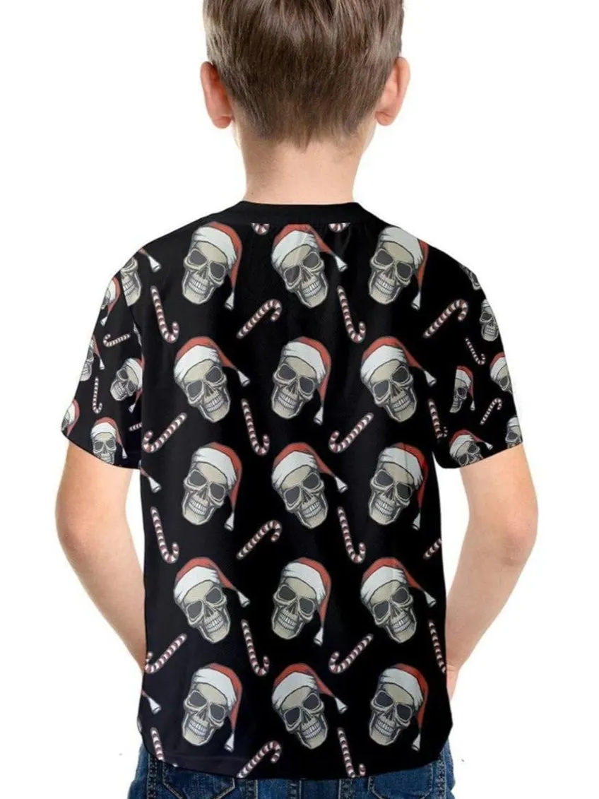 CHRISTMAS SKULLS Kids' Cotton Tee