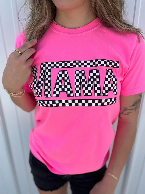 Curvy Checkered Mama Tee