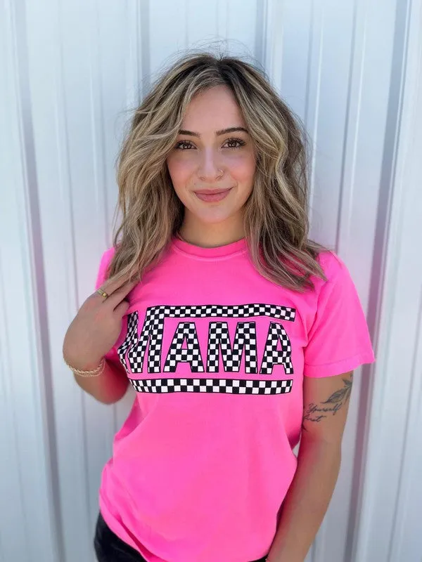 Curvy Checkered Mama Tee