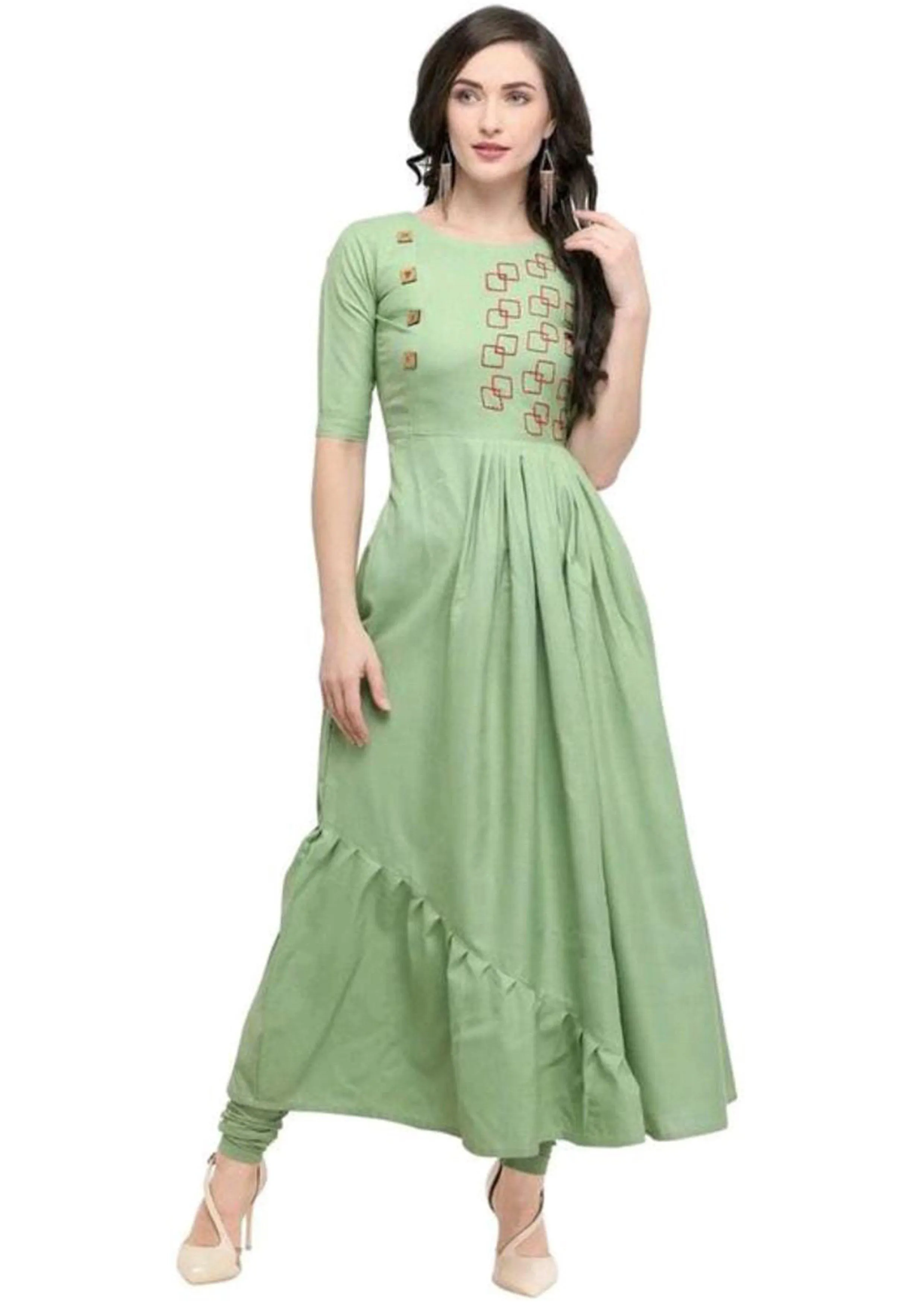 Designer Mart Cotton Maxi Gown Dress