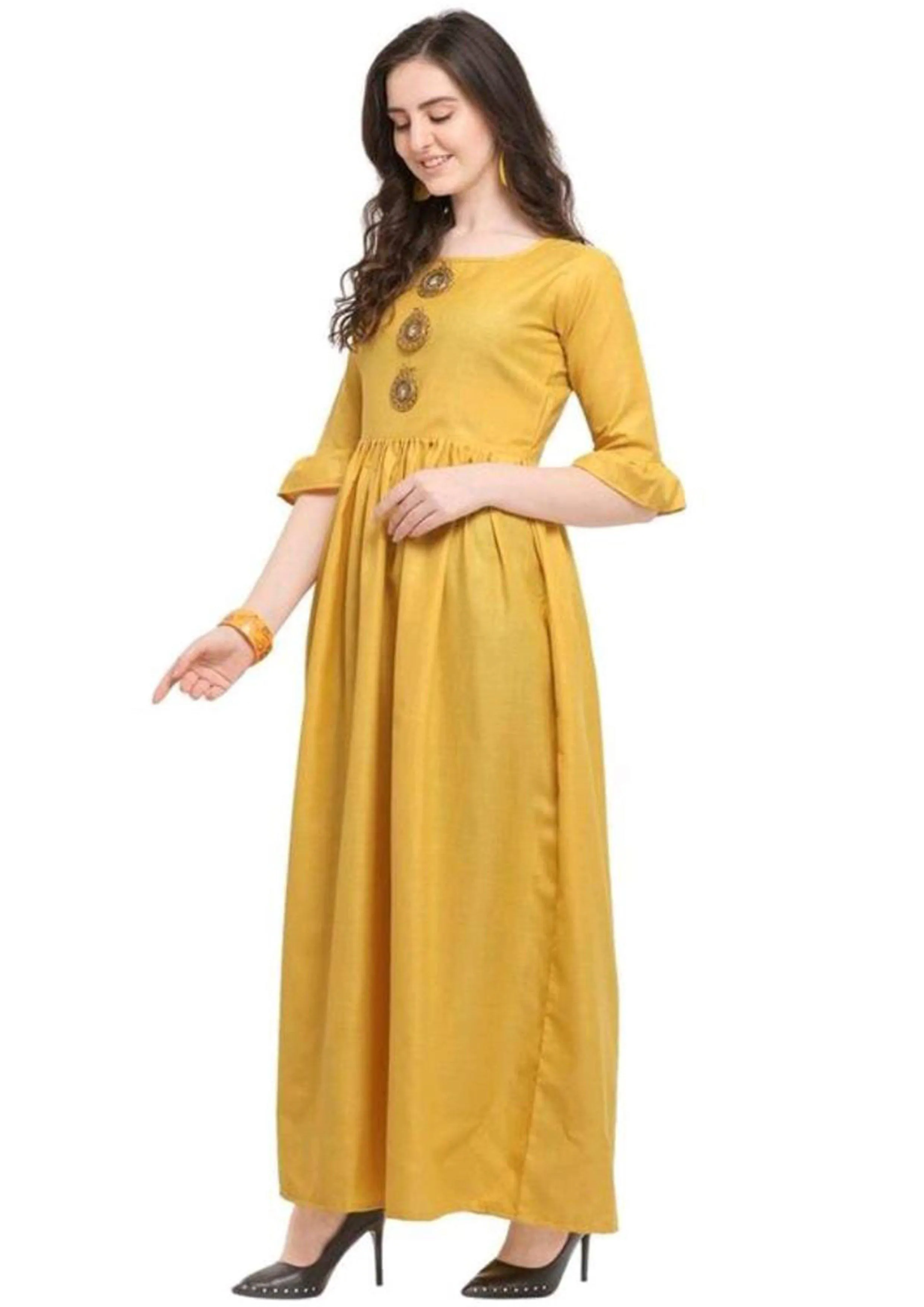 Designer Mart Cotton Maxi Gown Dress