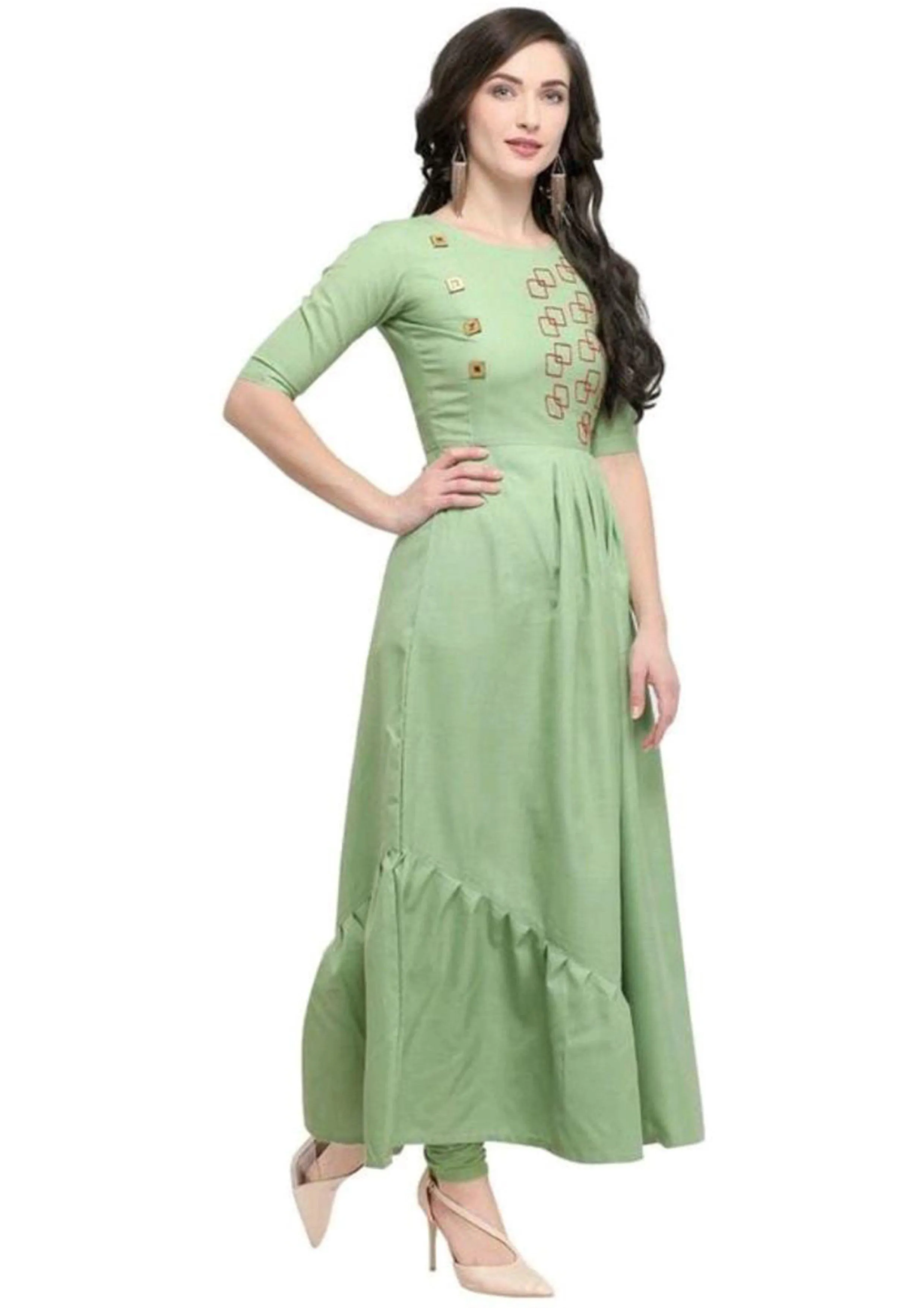 Designer Mart Cotton Maxi Gown Dress