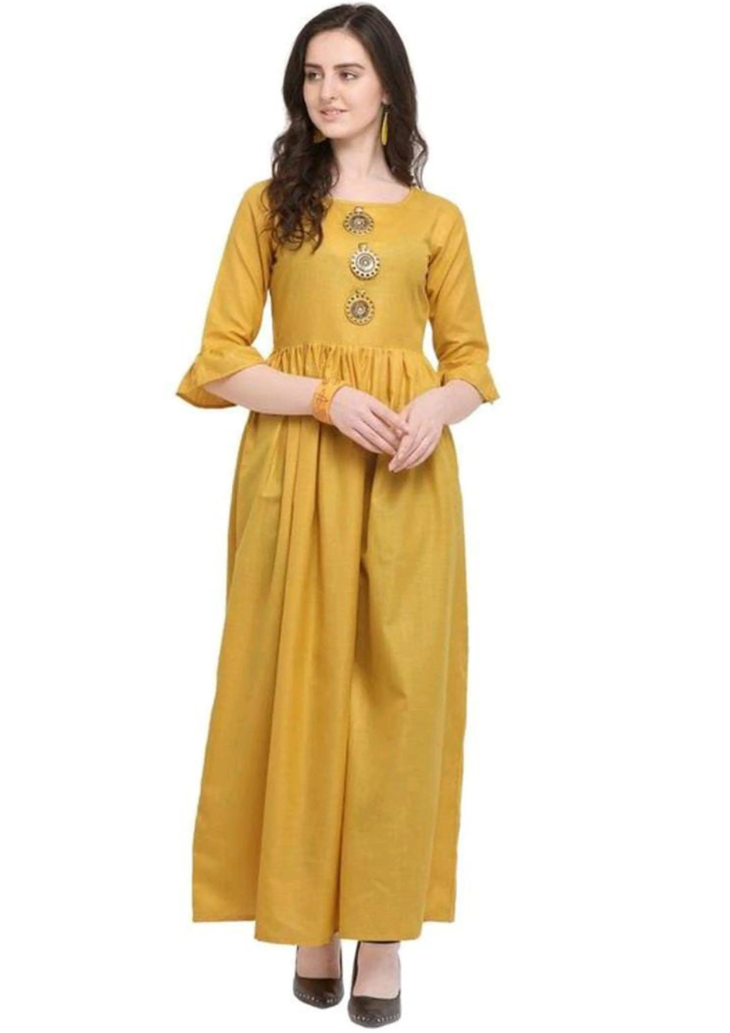 Designer Mart Cotton Maxi Gown Dress