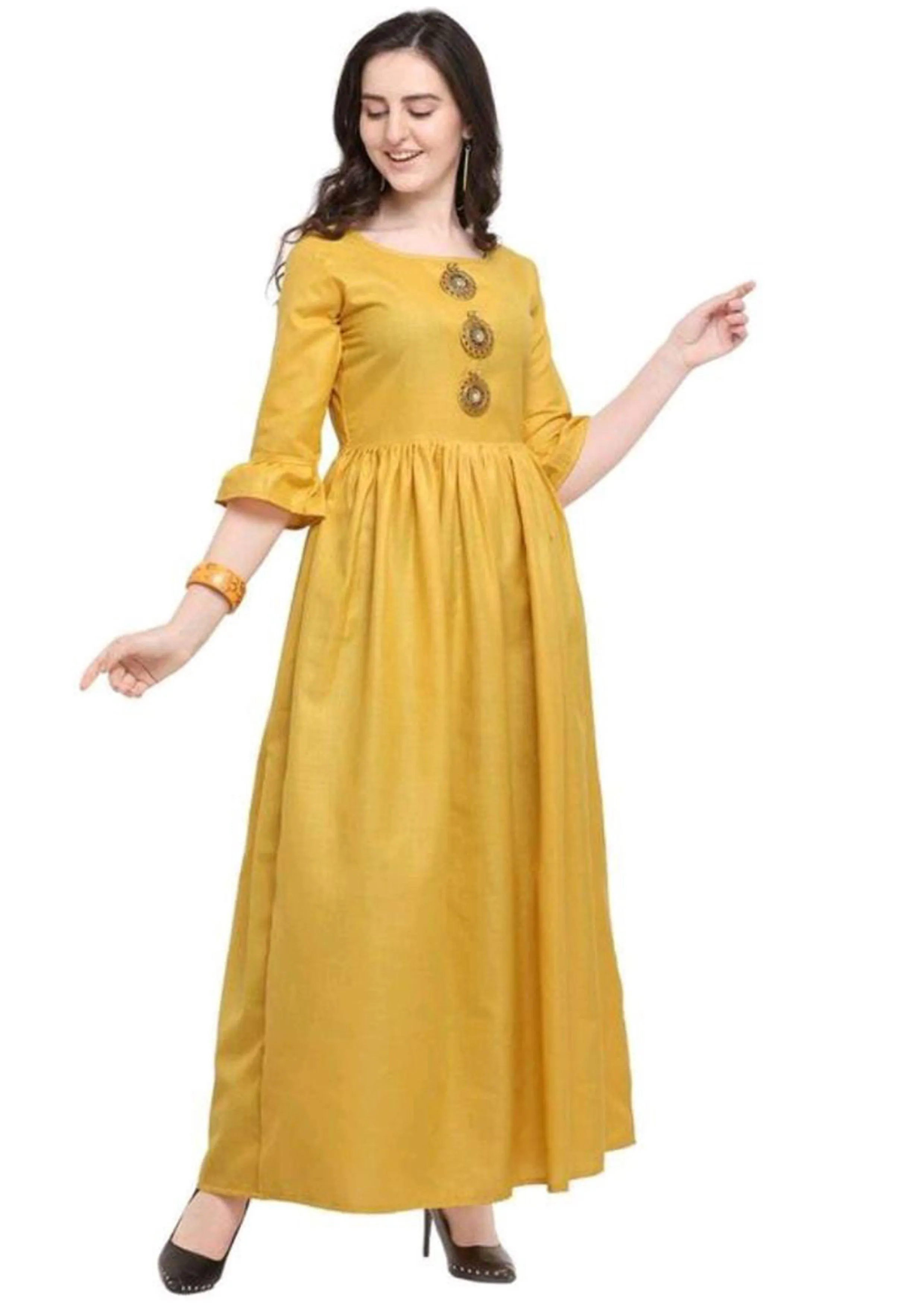 Designer Mart Cotton Maxi Gown Dress