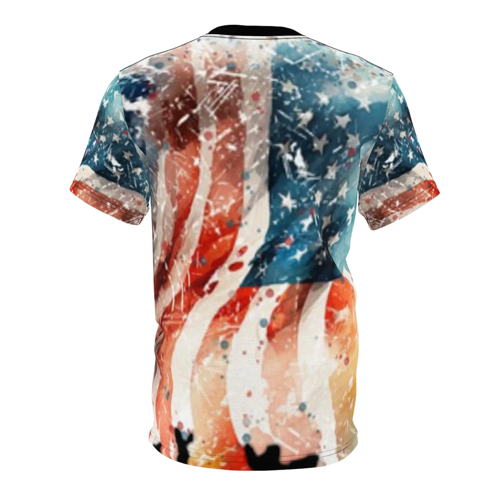 Distressed American Flag BTomak Art AOP Tshirt