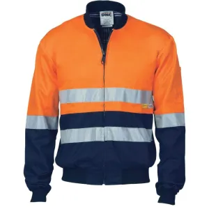 Dnc Workwear Hi-vis Two-tone D/n Cotton Bomber Jacket With 3m Reflective Tape - 3758