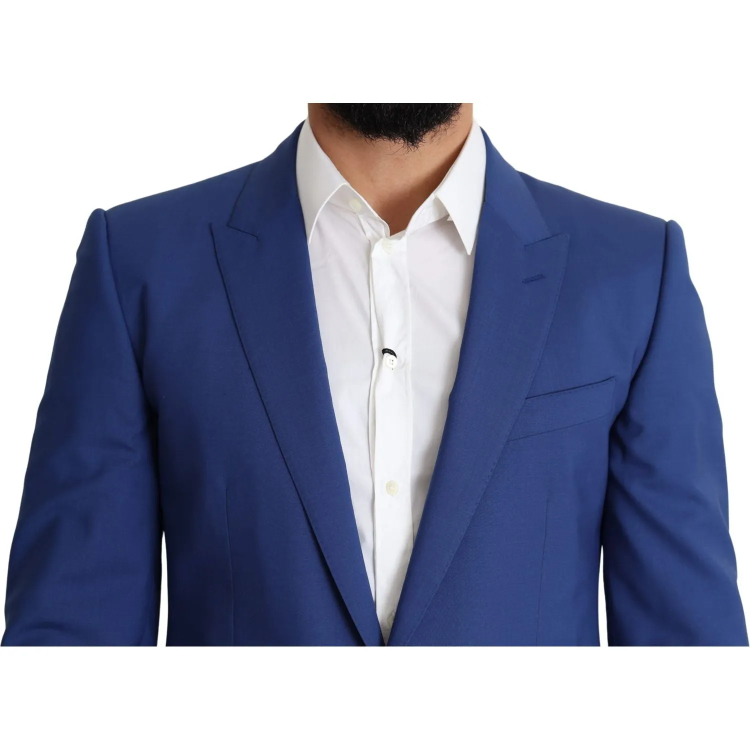 Dolce & Gabbana Exquisite Blue Wool Martini Blazer Jacket