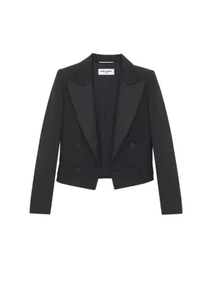 Double-Breasted Cropped Blazer