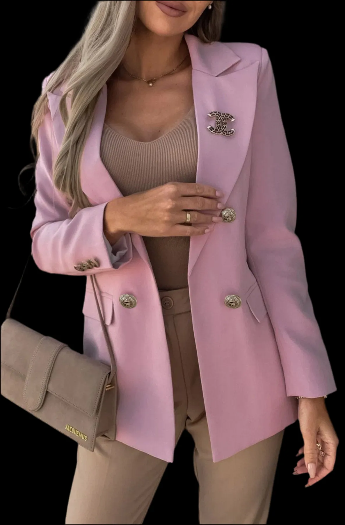 Dusty Pink Blazer Jacket