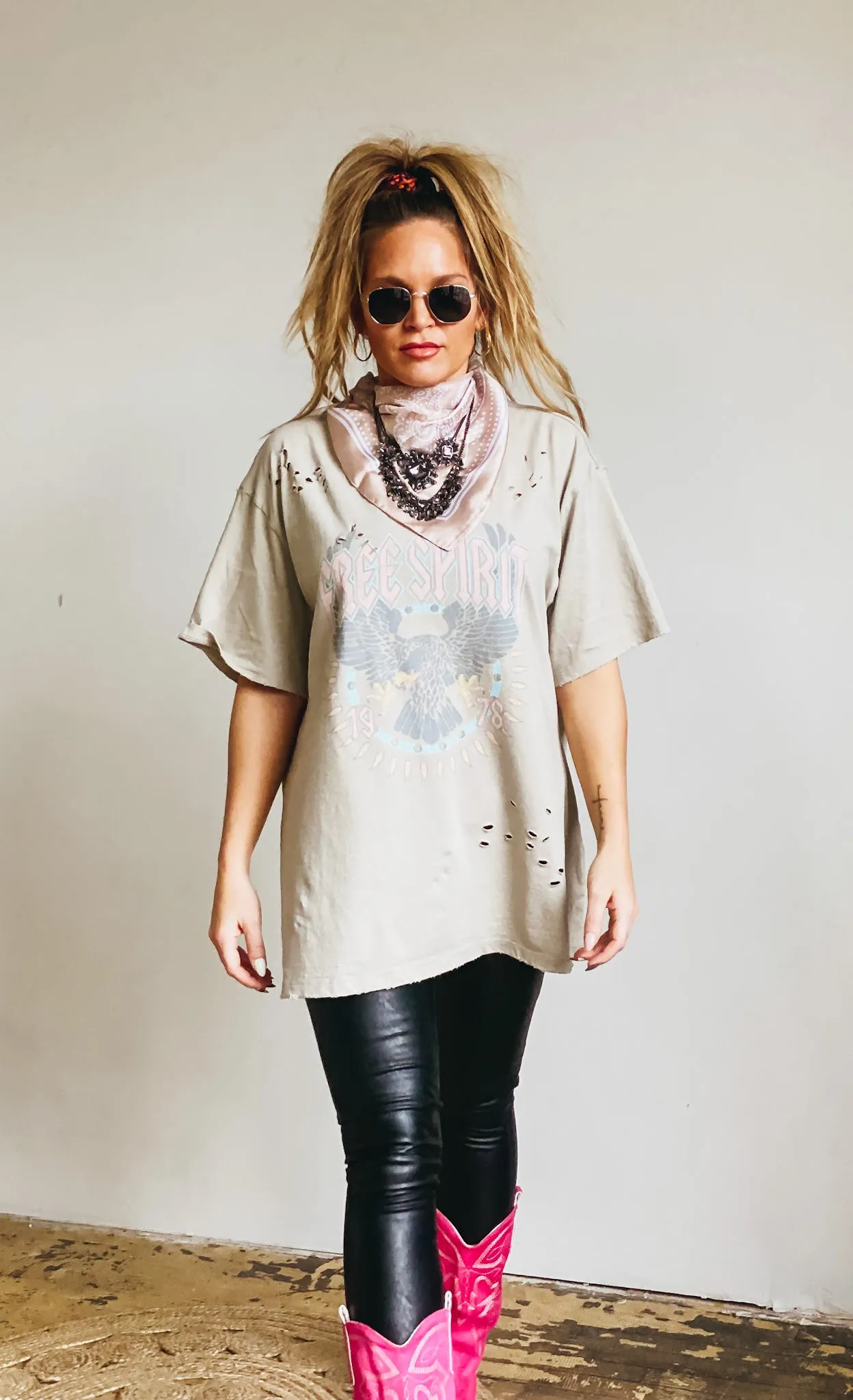 Free Spirit Oversized Graphic Tee