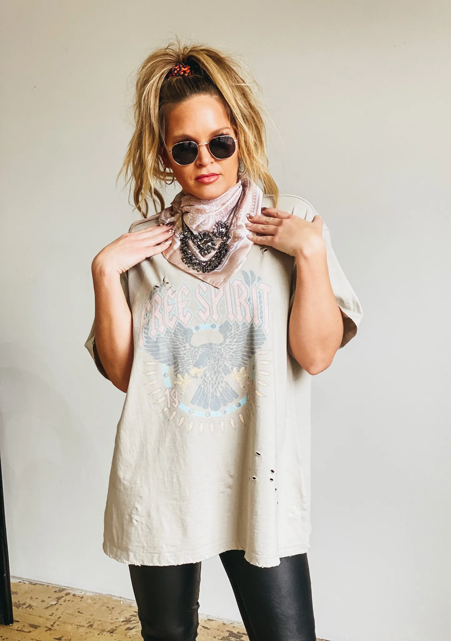 Free Spirit Oversized Graphic Tee