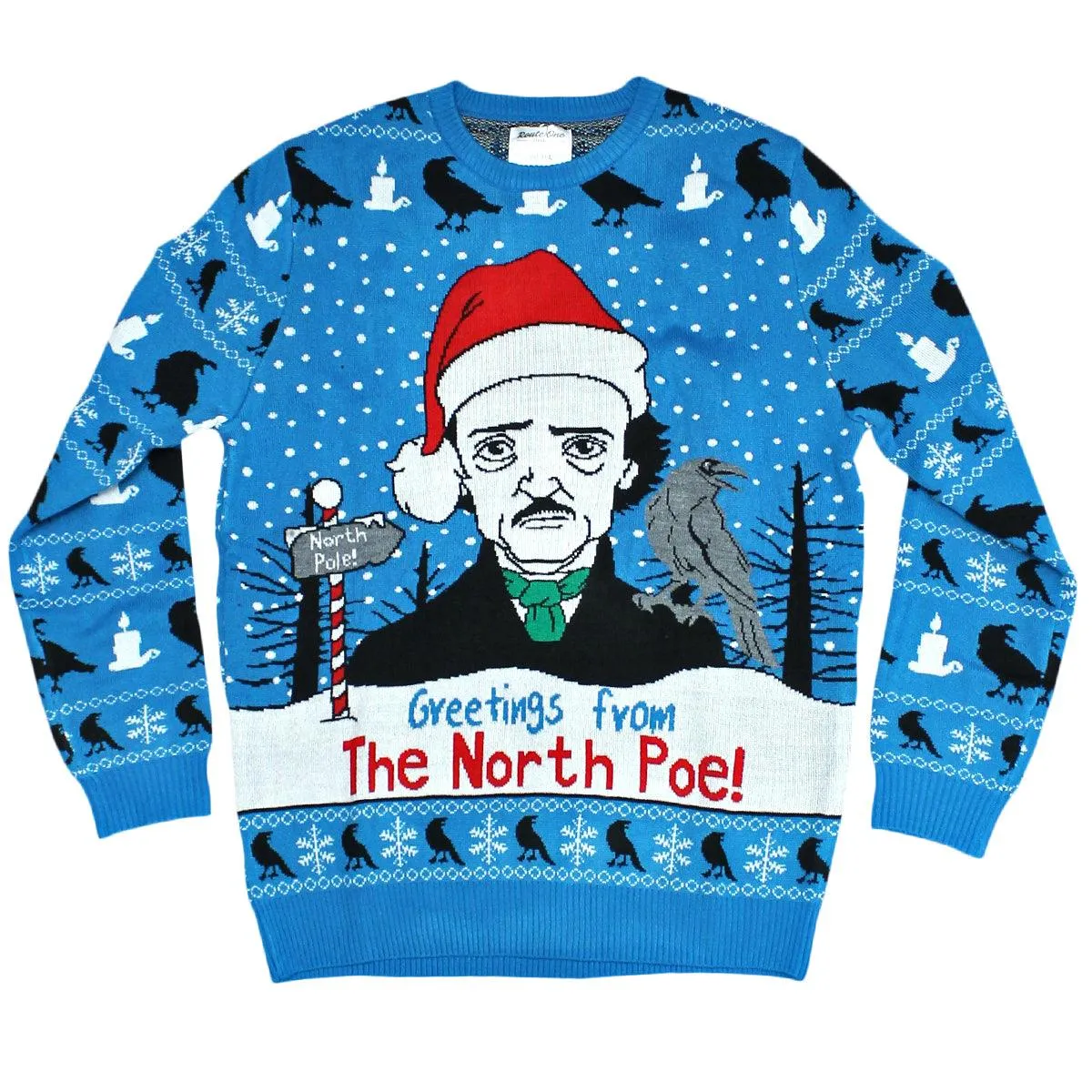 Greetings From the North Poe (Blue) / Knit Sweater