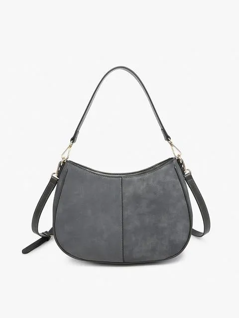 Grey Zoe Two Tone Crossbody