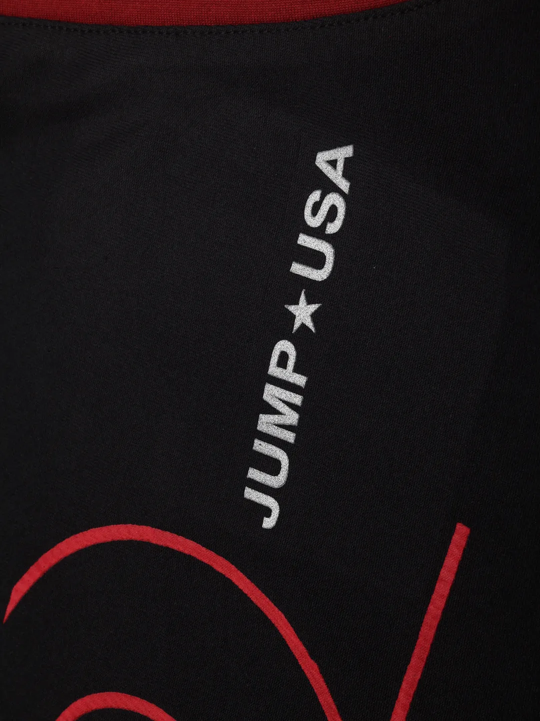 JUMP USA Men Black & Red Printed Polyester Sleeveless Tank T-shirt