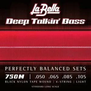 LaBella Black Nylon Tapewound Bass Strings