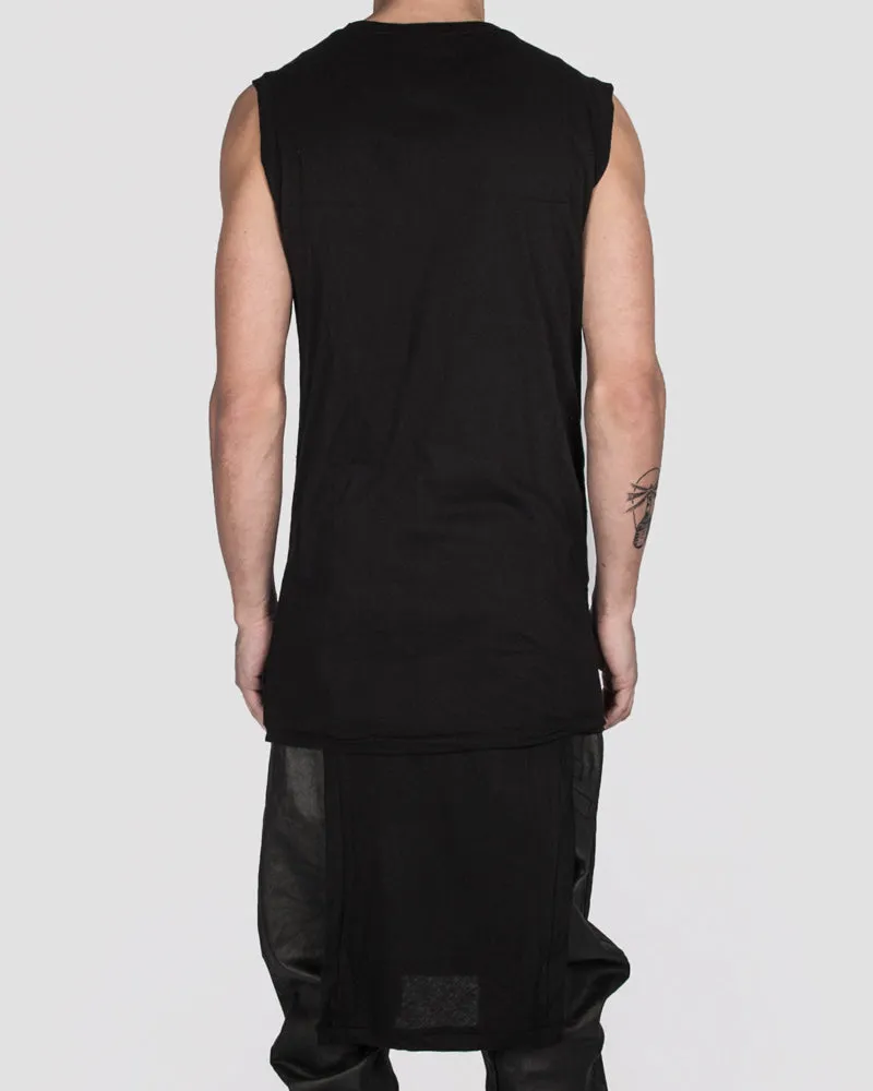 Lightweight cotton paneled vest