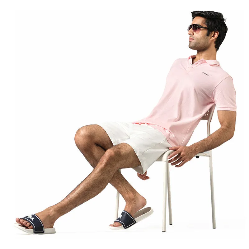 Neeman's Organic Cotton Polo T-Shirt for Men | Pink