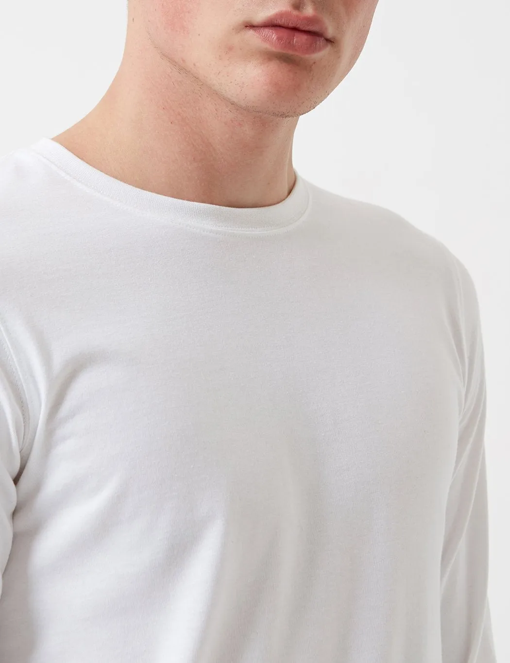 Norse Projects Niels Basic Long Sleeve T-Shirt - White