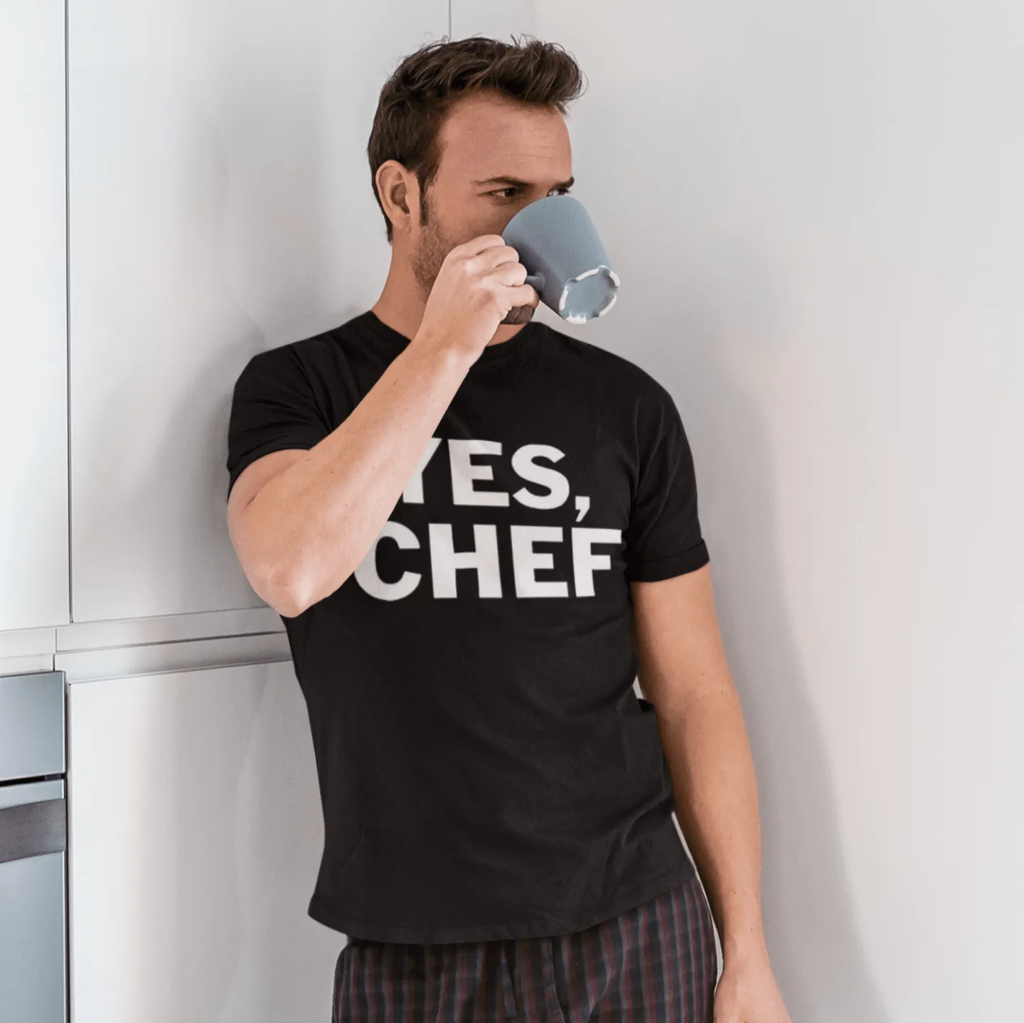 Occupation T-shirt Yes, Chef Lightweight 100% Cotton Short Sleeve Crew Neck Top