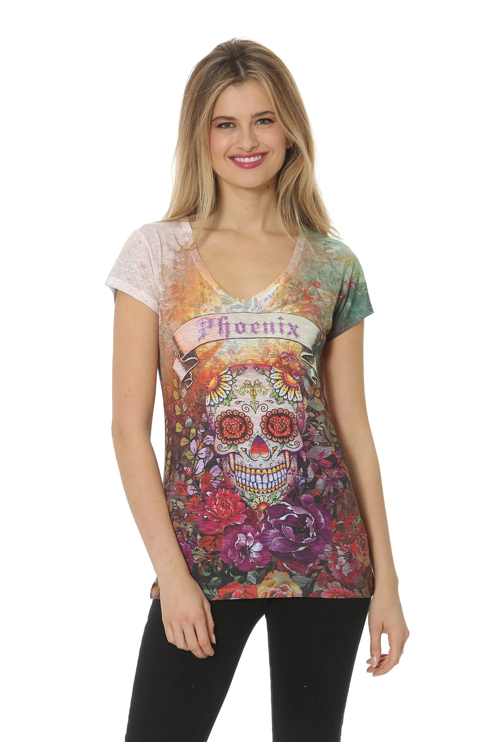 Phoenix Sugar Skull T Shirt