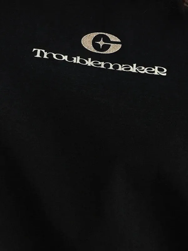 "Troublemaker" Lightweight Hydrogen Silk Blend T-Shirt with Adjustable Strap in Apricot Color