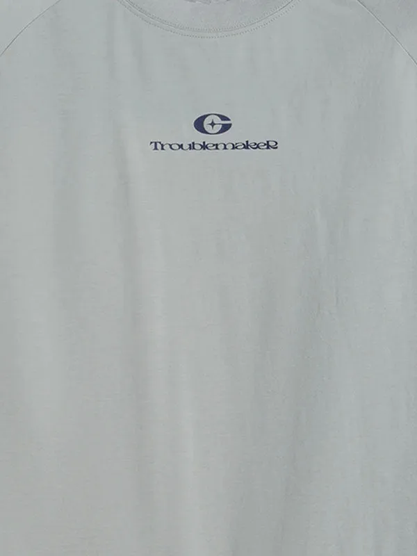 "Troublemaker" Lightweight Hydrogen Silk Blend T-Shirt with Adjustable Strap in Apricot Color