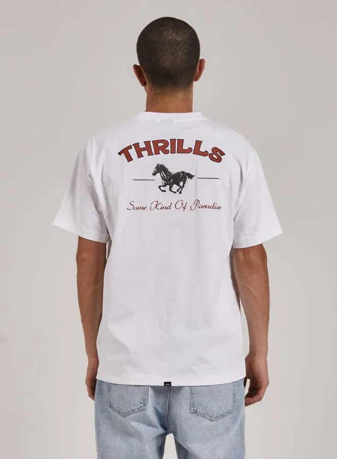 Riding In Paradise Merch Fit Tee - White