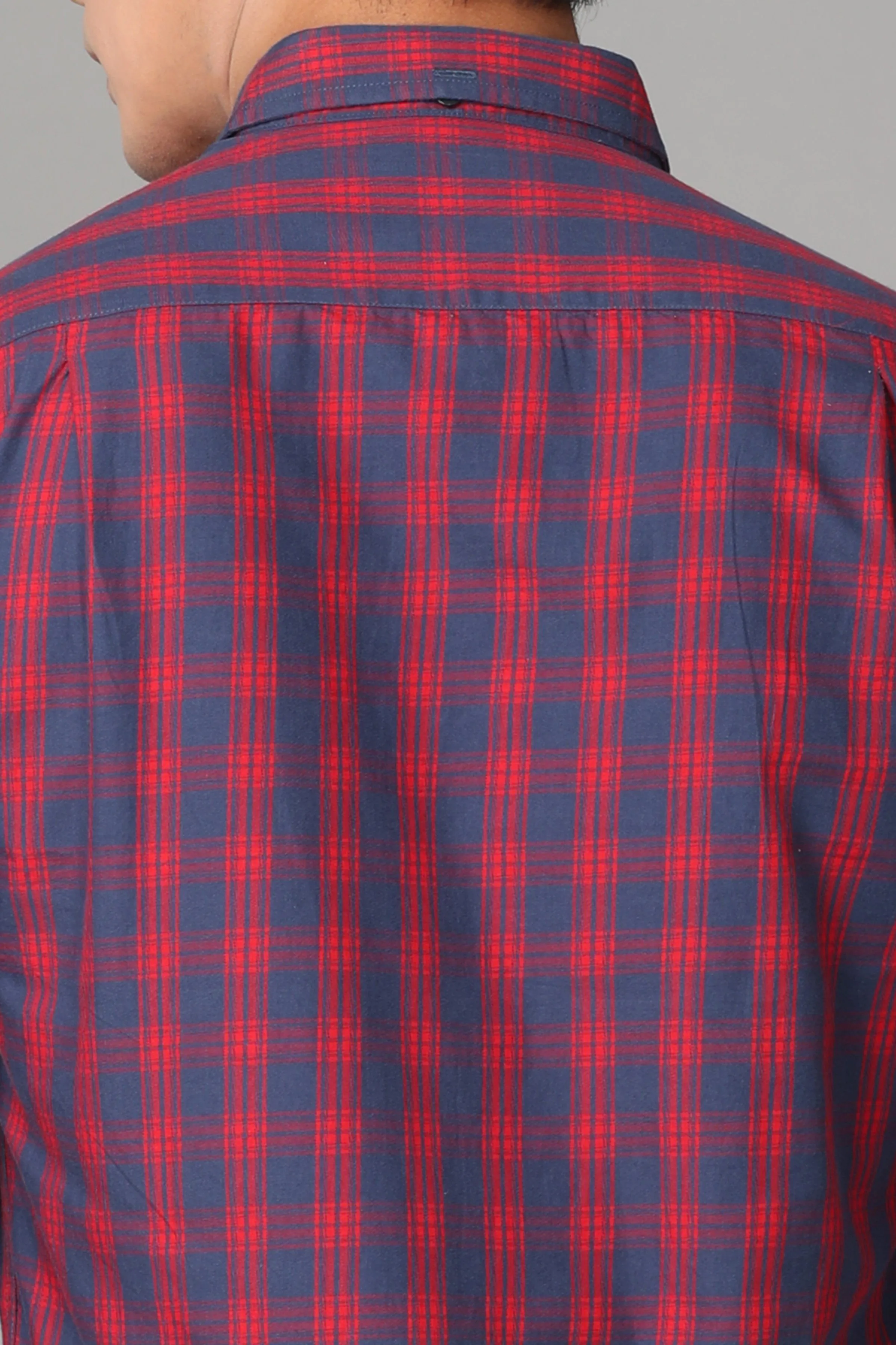 Rose and Blue Checks Shirt