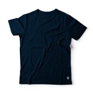 Ruse Men's Designer Solid Plain Navy Tee