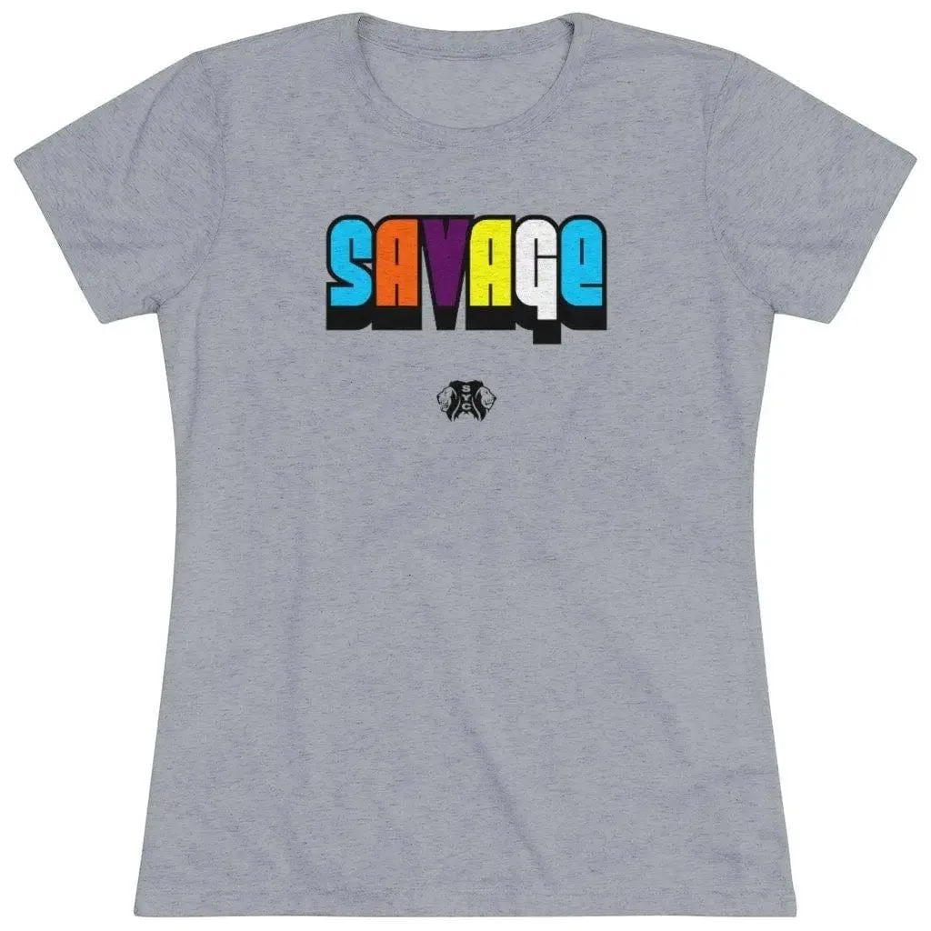 Savage- Women's Triblend Tee