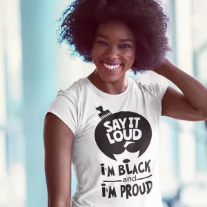 Say It Loud Afro Woman TShirt