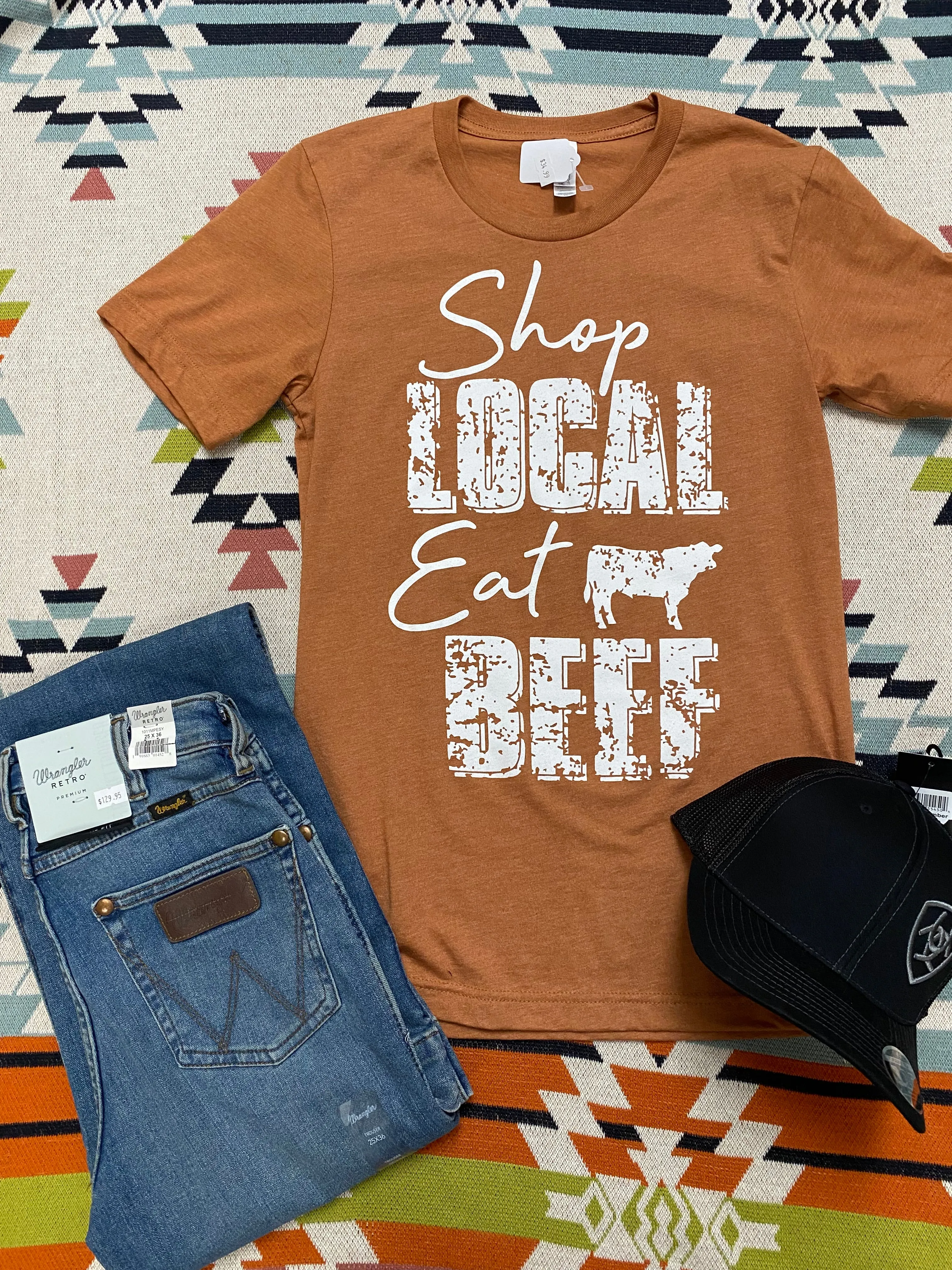 'Shop Local Eat Beef' Unisex T-Shirt