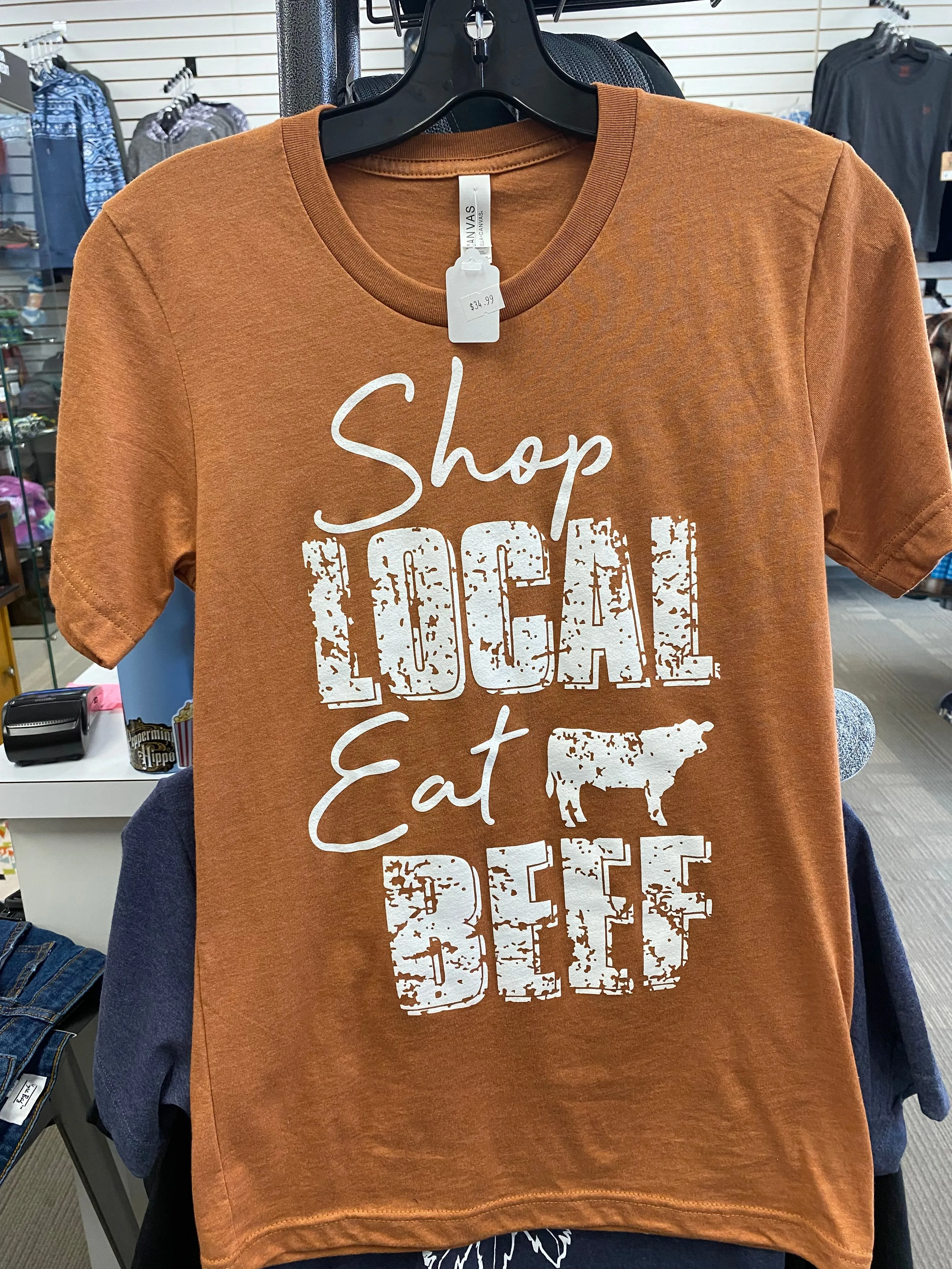 'Shop Local Eat Beef' Unisex T-Shirt