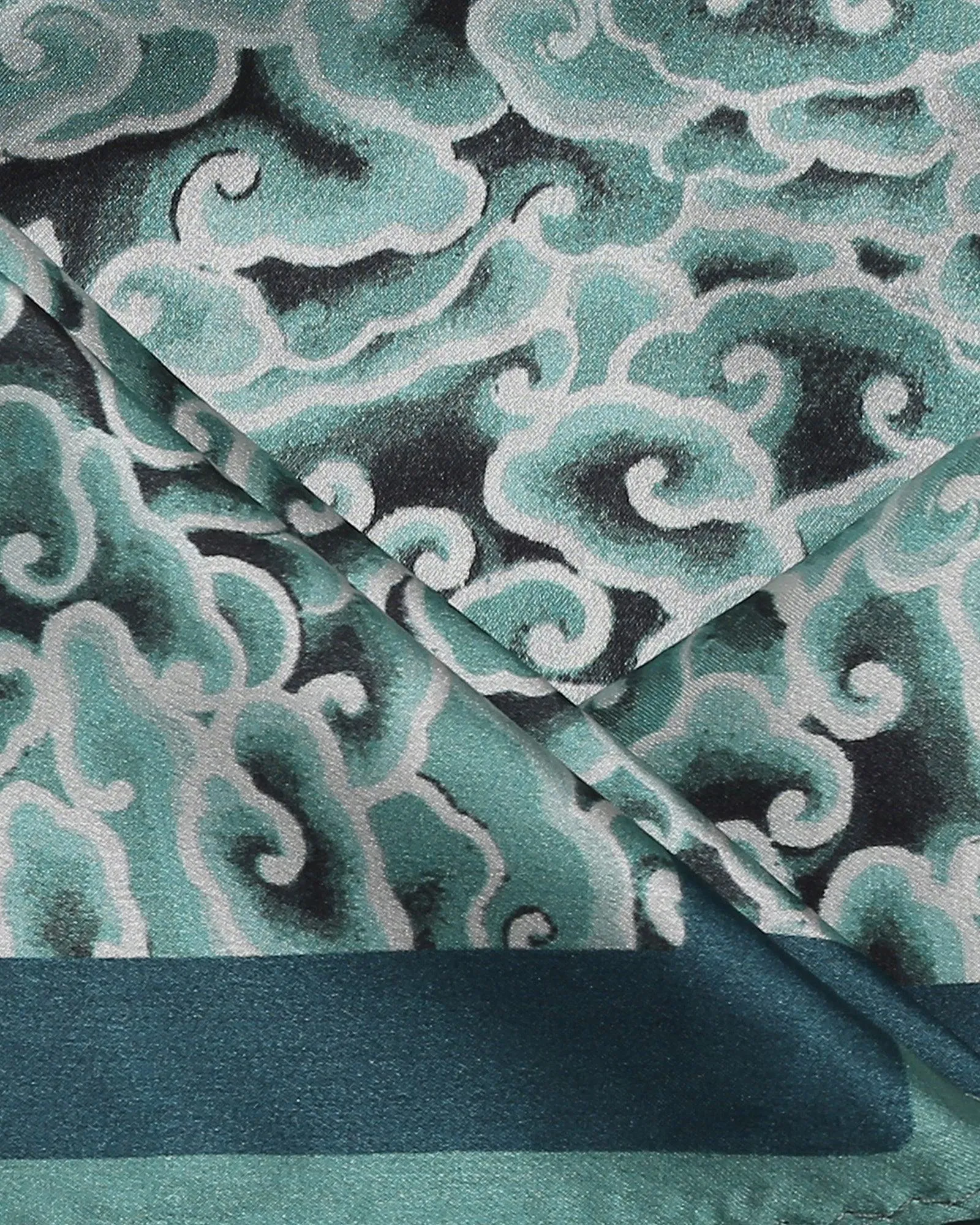 Silk Mint Printed Pocket Square - Seven