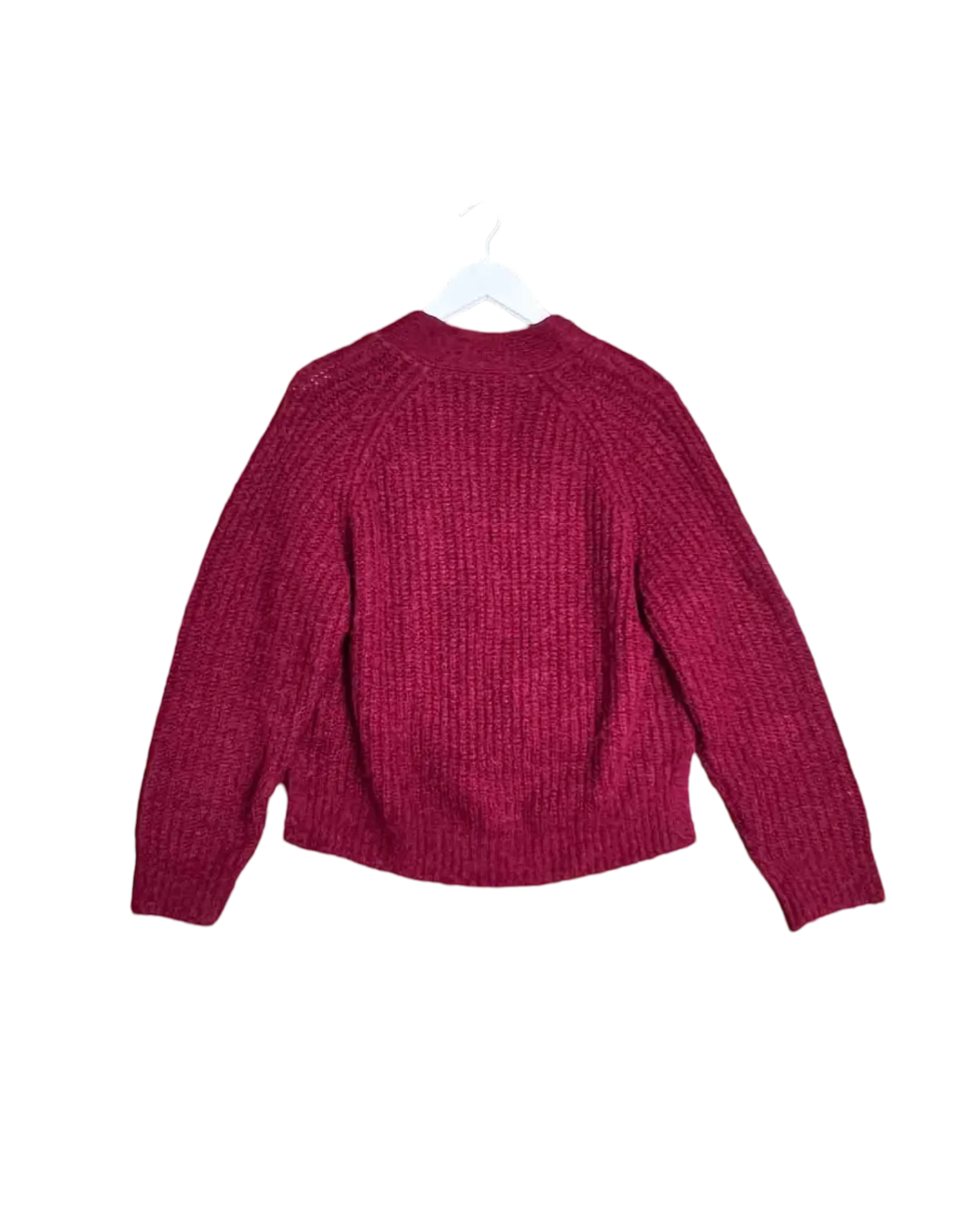 Size S - A.L.C. Burgundy Cleveland Alpaca Blend Chunky Knit Cardigan