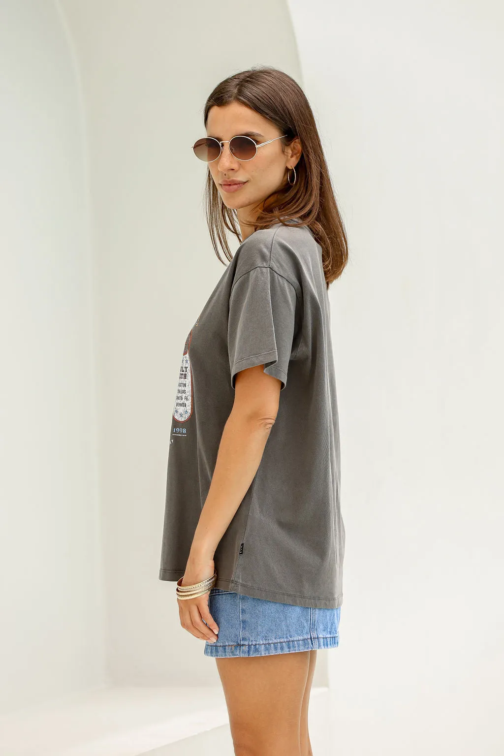 Sky Dance Oversized Tee Charcoal