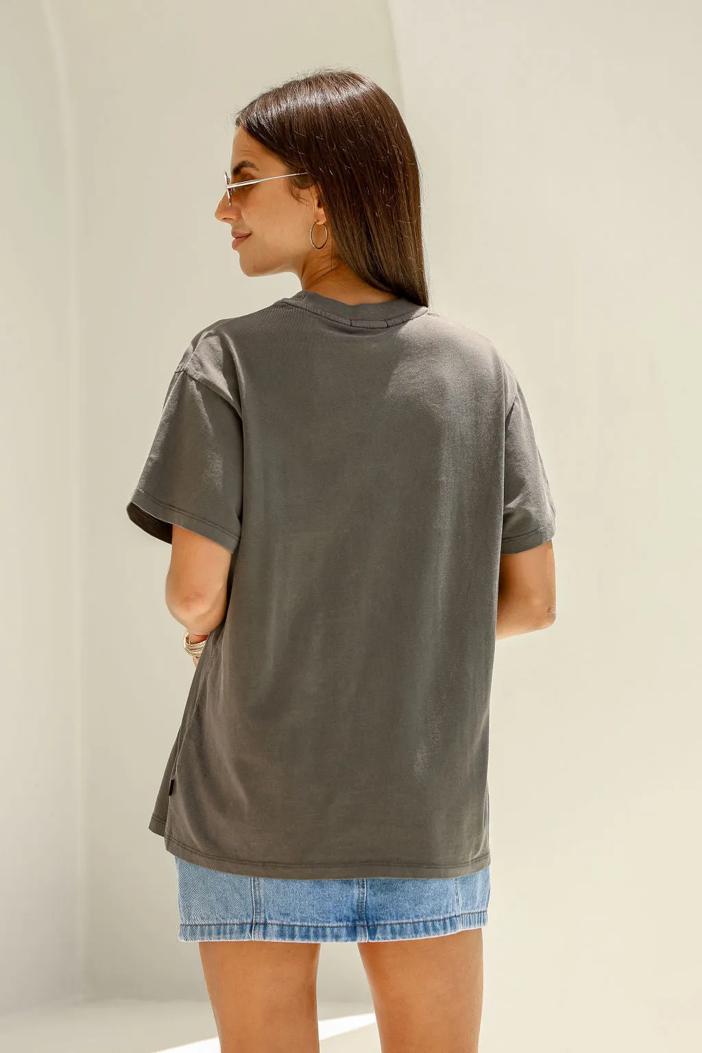 Sky Dance Oversized Tee Charcoal