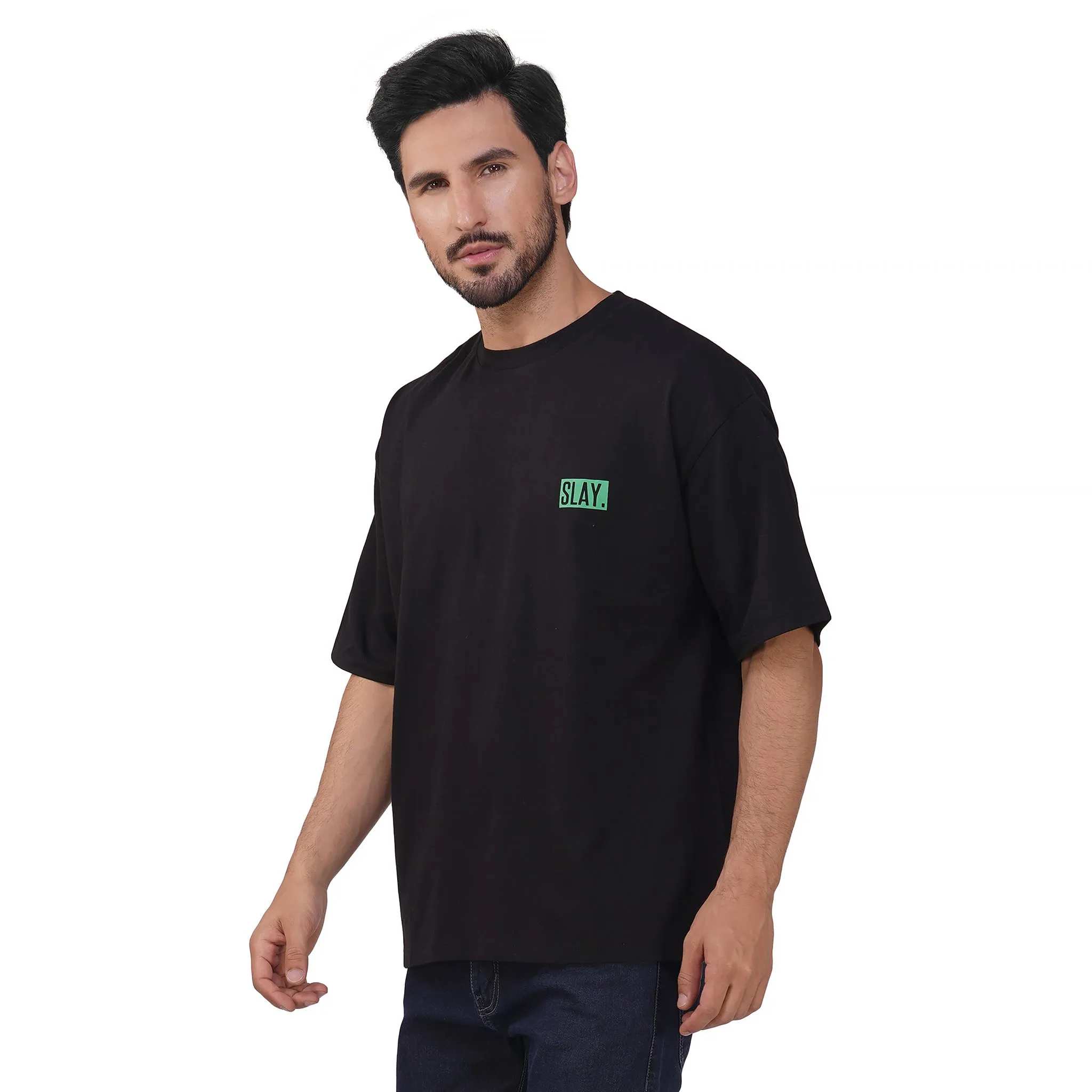 SLAY. Men's "Get High - Stay High" Oversized Drop shoulder T shirt